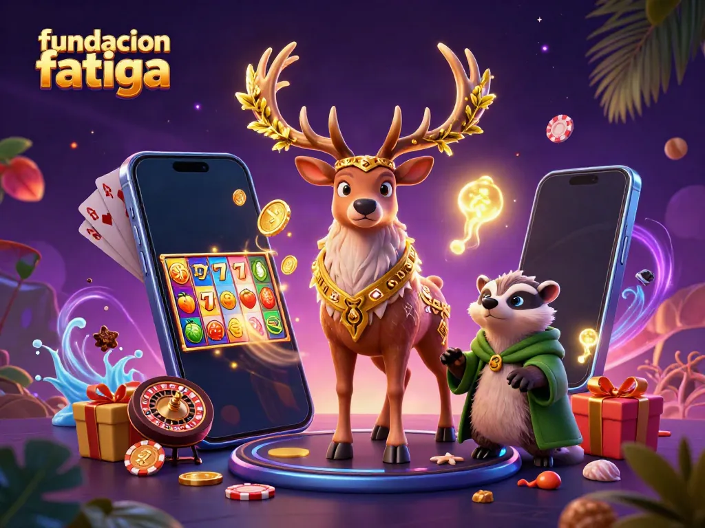 Experience thrilling gameplay with fundacionfatiga's magical characters amidst dynamic casino elements.