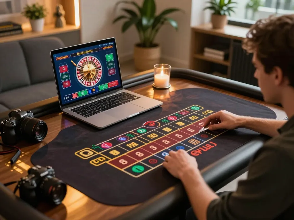 A player engages in live dealer roulette via open88 com, showcasing an exciting online casino experience.