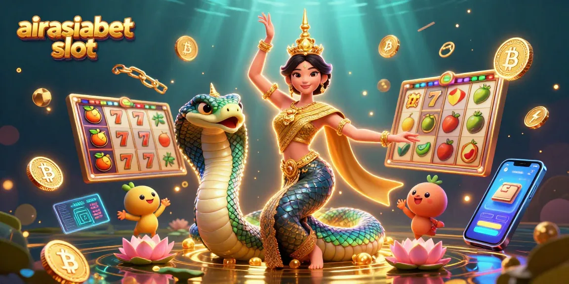 Win big with airasiabet slot at a vibrant casino scene featuring Asian-themed characters and dynamic game elements.
