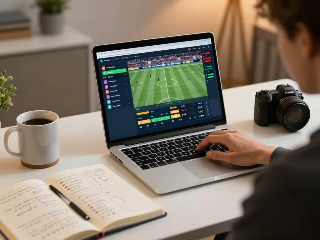 hi88 online sports betting experience with live odds display and strategic notes on desk
