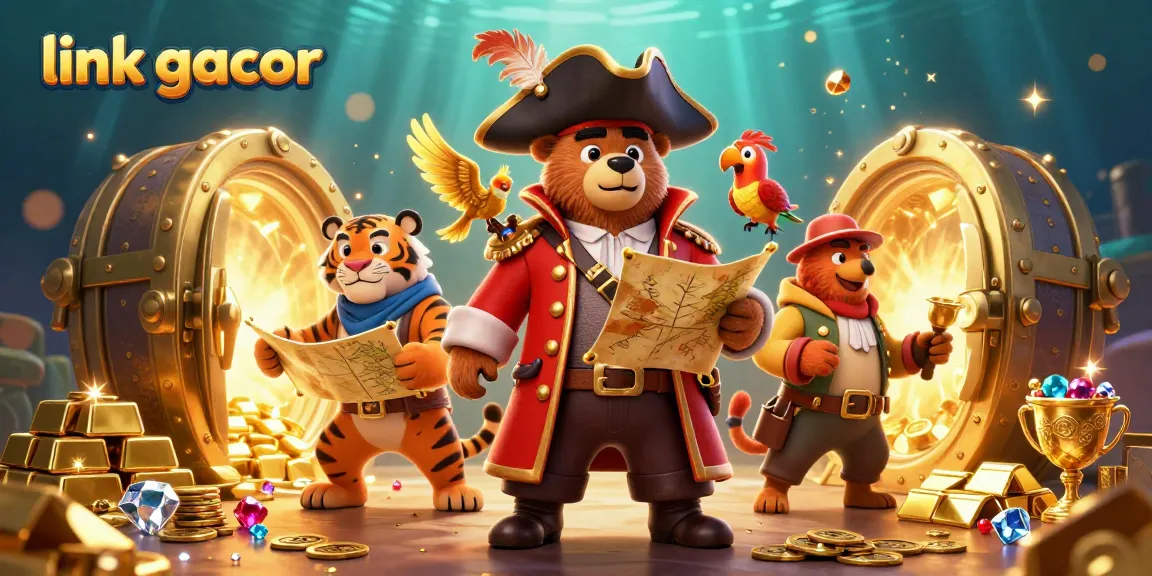 Spin to win with link gacor in a vibrant casino scene with treasure and excitement