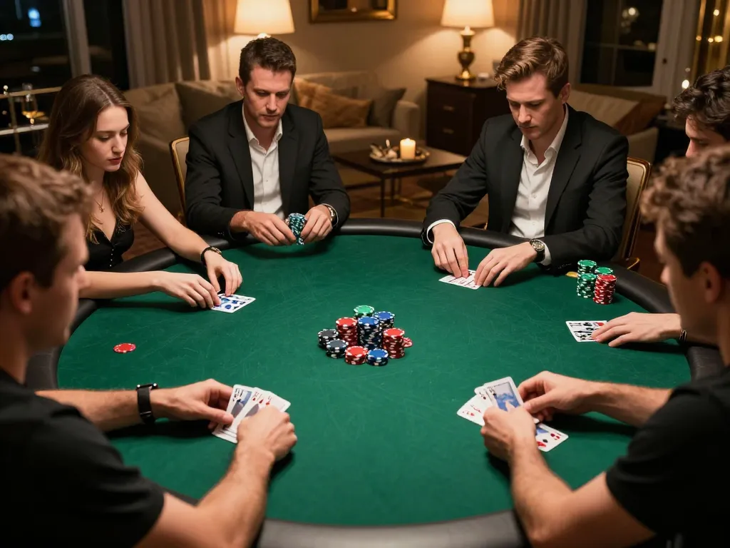 Pemain menikmati permainan poker strategis di rumah sambil menguasai keterampilan dan taktik mereka dengan teknik dari defineyouniversity.