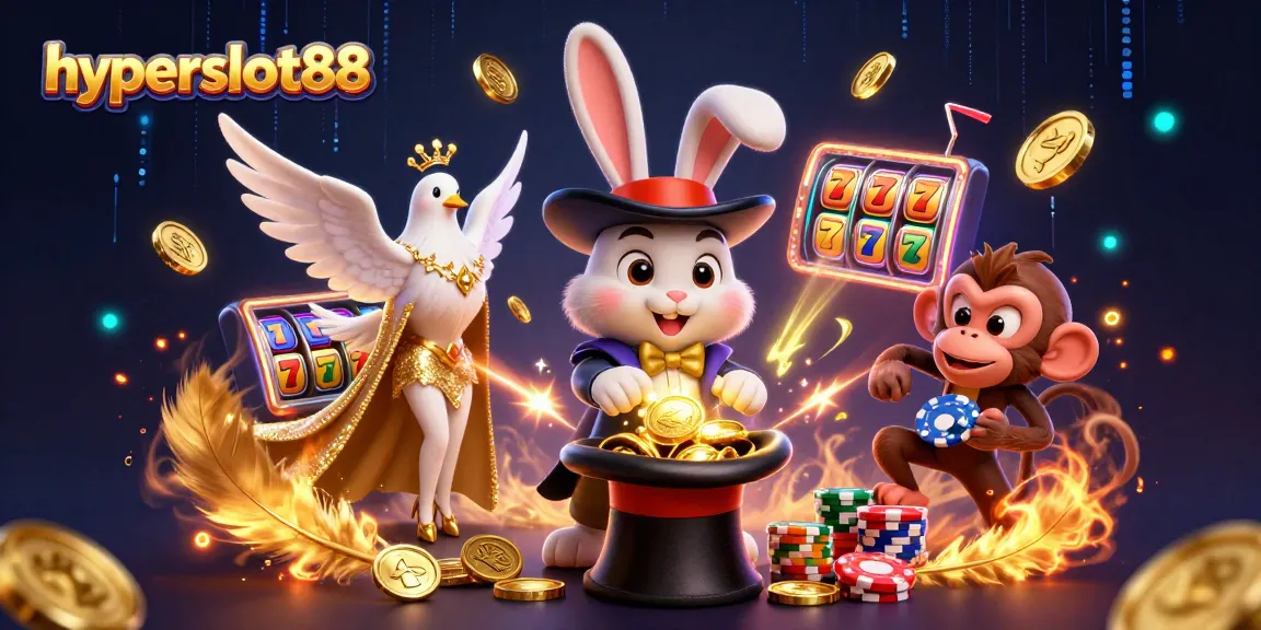 Engage with hyperslot88's 3D cartoon magic scene featuring stunning characters and casino elements.