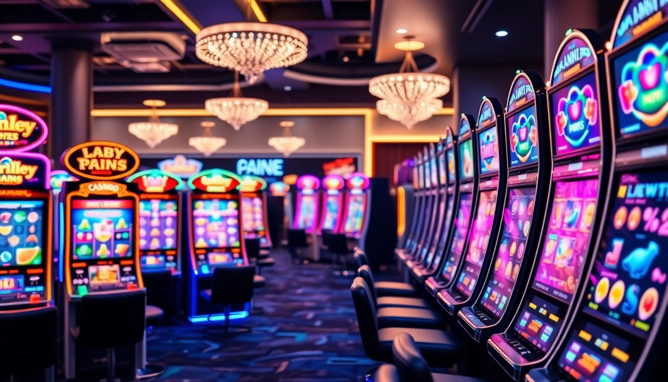 Exciting view of best online slots in a vibrant digital casino setting, capturing the thrill of gaming.