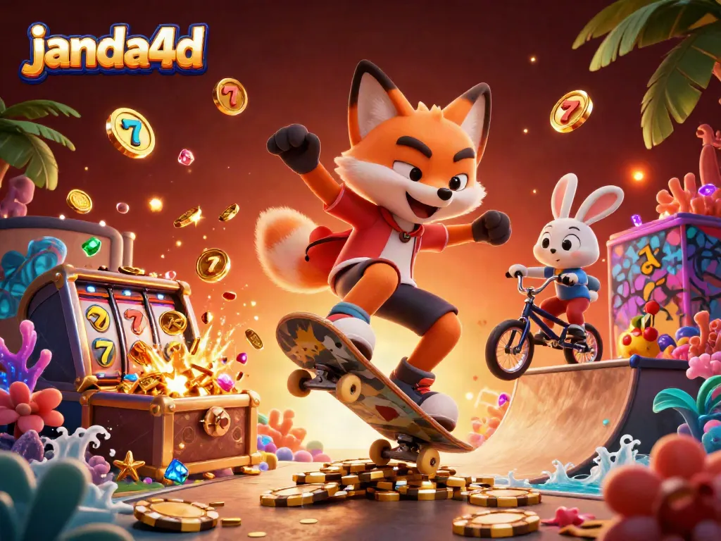 Gamer beraksi bersama janda4d, menikmati permainan slot di dunia yang berwarna.