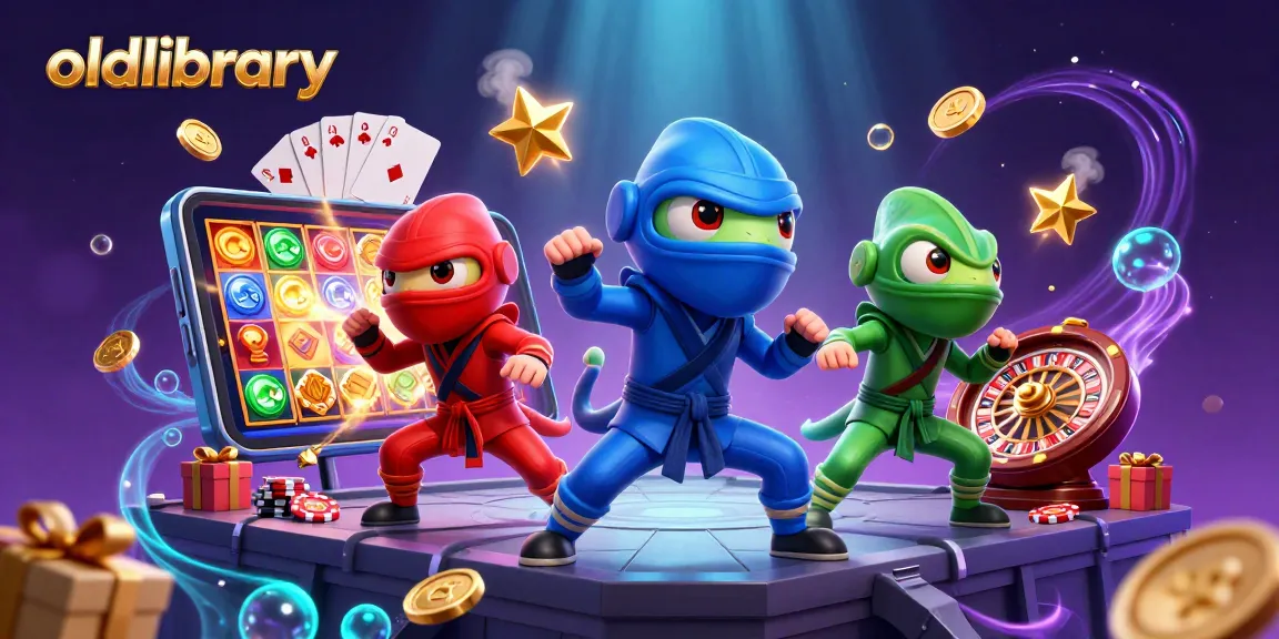 Engage in thrilling gaming at oldlibrary with chameleons showcasing dynamic martial arts amidst vibrant casino elements.
