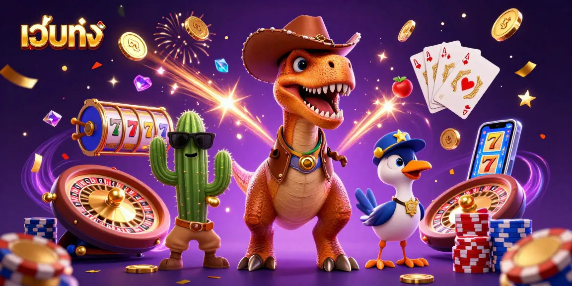 Engage with เว็บตรง slots featuring 3D characters and dazzling casino elements for an exciting gaming adventure.