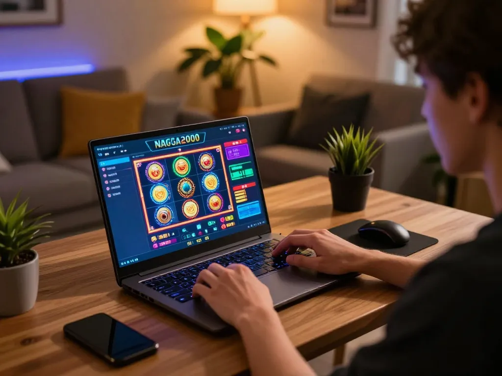 NAGA2000 online gaming adventure with player enjoying a vibrant slot game interface.