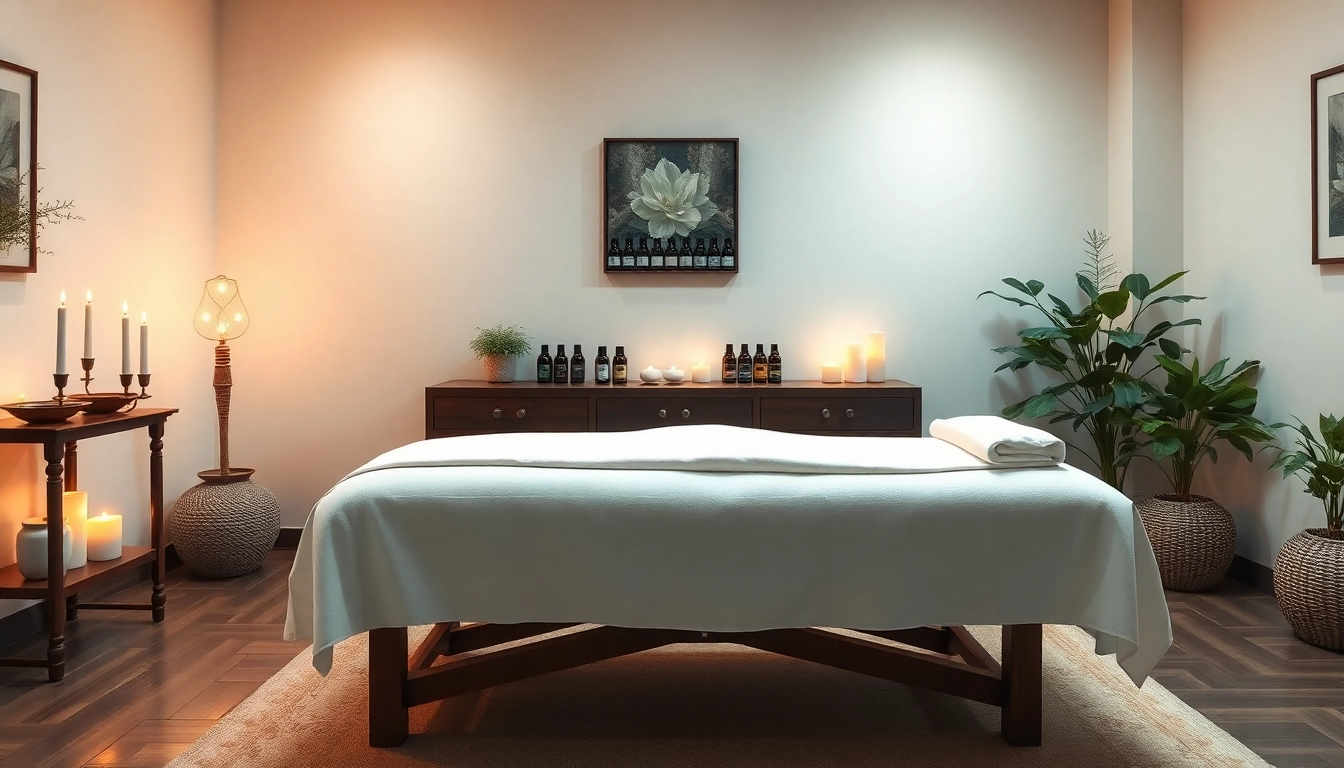 Relaxing 동탄출장마사지 therapy room with calming ambiance and essential oils.
